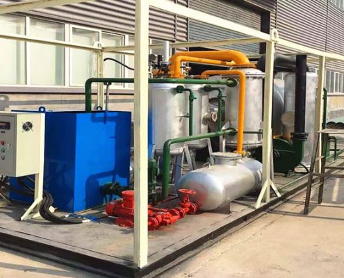 small pyrolysis machine for waste tires waste plastics to oil